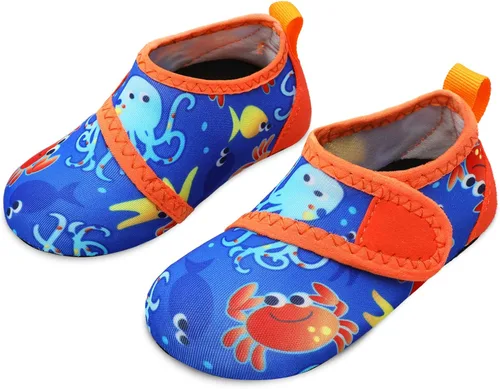 Vista 4 de storeofbaby Zapatos de agua para bebés, niños y niñas, calcetines acuáticos de secado rápido para natación, playa, piscina