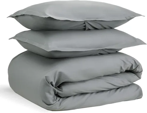 Vista 5 de Sonive Juego de funda de edredón matrimonial/queen, ropa de cama súper suave y transpirable, microfibra de doble cepillado, 3 piezas con cierre