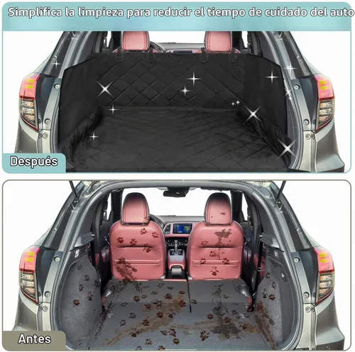 Vista 4 de Forro de carga SUV para perros - Funda para maletero con protector de Negro