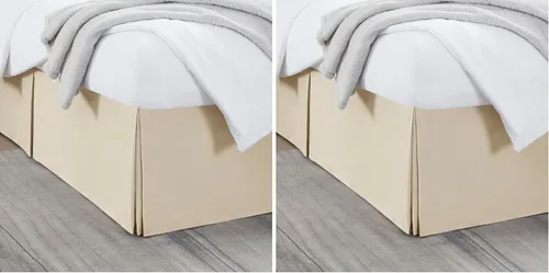 Vista 43 de Nestl Falda de cama individual blanca – Falda de cama de tamaño individual de 14 pulgadas de caída – Faldas de cama de microfibra cepillada – Falda
