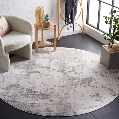 Vista 10 de SAFAVIEH Eternal Collection ETL218A - Alfombra de pasillo, 2 pies 2 pulgadas x 8 pies, marfil y gris, diseño abstracto moderno, no desprende pelusa