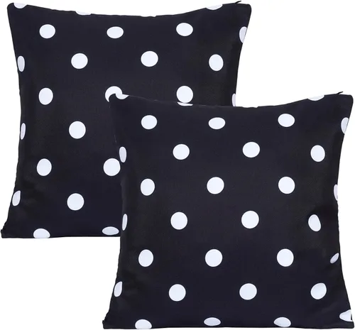 Vista 16 de Poise3EHome Juego de 2 fundas de almohada para exteriores de 16 x 16 pulgadas, a cuadros blancos y negros, a prueba de salpicaduras, para primavera