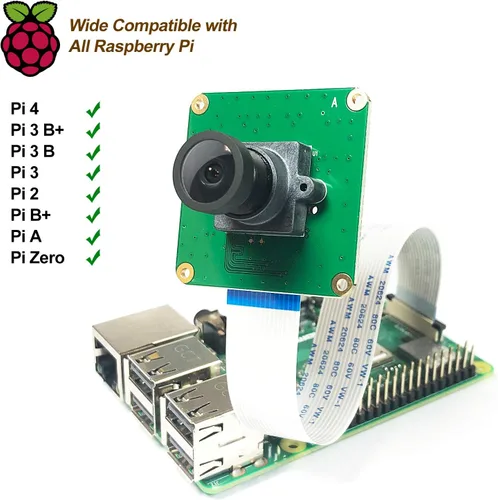 Vista 3 de Módulo de cámara industrial Raspberry Pi STARVIS IMX462 Color CMOS Sensor 2MP Pixel para toda Raspberry Pi, soporte Bullseye libcamera y Raspbian