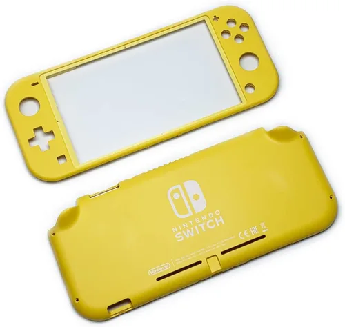 Vista 3 de Carcasa rígida cubierta frontal con botones para Nintendo Switch Lite NS Lite Reemplazo de consola (amarillo)
