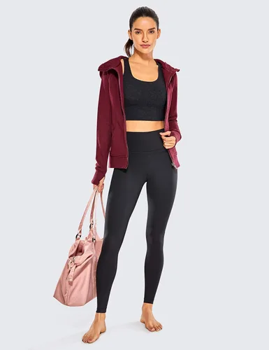 Vista 3 de CRZ YOGA - Leggings de entrenamiento estilo segunda piel para mujer, de 28 pulgadas, pantalones de yoga de longitud completa y cintura alta