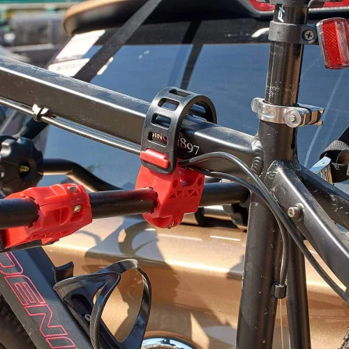 Vista 4 de Blueshyhall - Portabicicletas para maletero, Soporte para bicicleta para SUV y coche, resistente, para 2 bicicletas