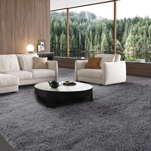Vista 35 de Alfombra redonda beige para dormitorio: alfombra suave y esponjosa de 4 x 4 pies para sala de estar, alfombra redonda de felpa peluda