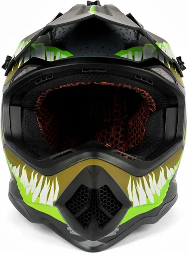 Vista 4 de Orthrus Off-Road Motorcycle Helmet for Adult ATV, Motorcross, Dirt Bike, and Snowmobile Enthusiasts