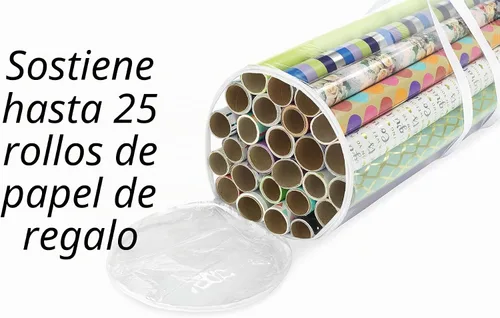 Vista 8 de Organizador de papeles de regalo Whitmor, Plástico, paquete de uno Transparente 31" Largo