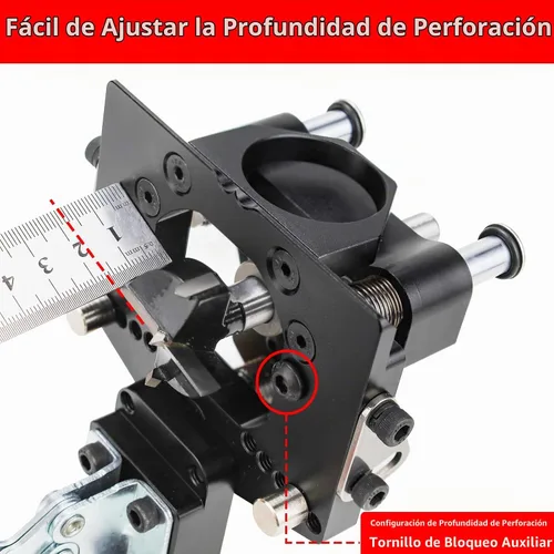 Vista 8 de GOINGMAKE Plantilla de Bisagra Oculta de 3 Ejes Ultra con Guía Extra de Agujero para Tornillo de Bisagra y Abrazadera Rápida, Plantilla de Bisagra