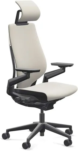 Vista 22 de Steelcase - Silla de escritorio Gesture con reposacabezas, soporte lumbar y estructura negra