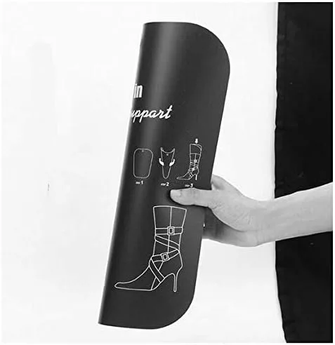 Vista 8 de XUMIN 2 pares de plástico negro grueso para botas largas con inserciones de forma de botas altas y cortas soporte automático soporte soporte soporte