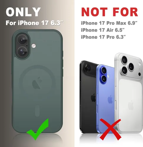 Vista 248 de Funda para Google Pixel 10 Pro XL, cubierta magnética mate, color negro Fit for MagSafe, Screen Protector included, Shockproof Military Grade