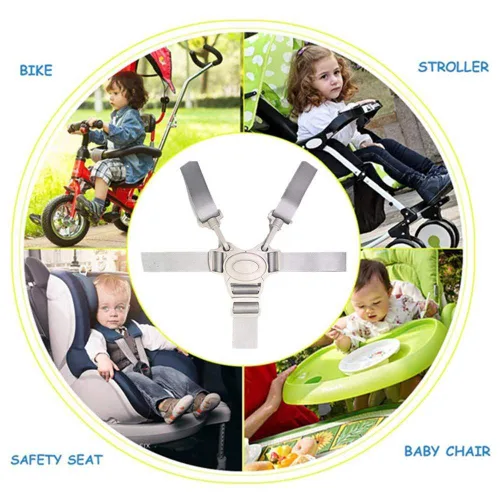 Vista 7 de Correa de repuesto para silla alta, Baby Trend - Arnés ajustable para silla alta de cinco puntos, accesorios para silla alta