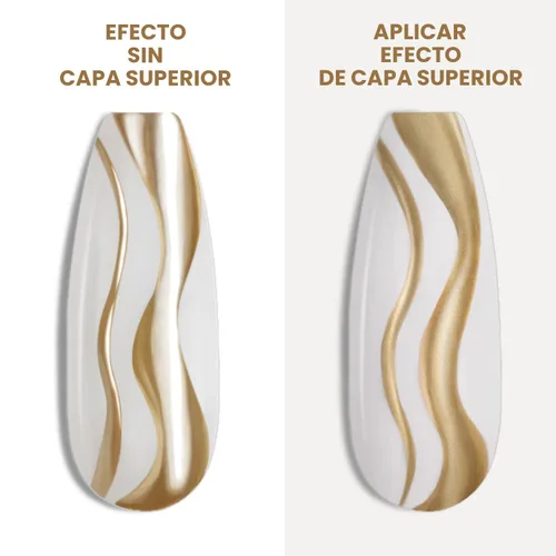 Vista 4 de RARJSM Esmalte de uñas en gel metálico para arte de uñas, 3D efecto espejo, gel de uñas con brillo metálico, 8 ml, pincel fino incorporado, pintura
