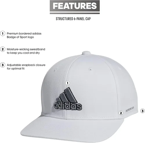 Vista 2 de adidas Mens Excel Performance Structured Snapback Adjustable Fit Hat