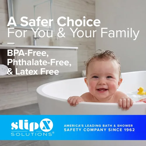 Vista 6 de SlipX Solutions - Alfombrilla extra larga y de agarre fuerte para bañera y ducha, para ancianos y niños, de 39 x 16 pulgadas, antideslizante