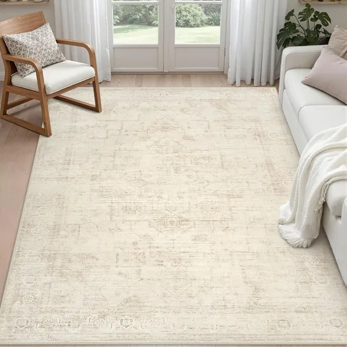 Vista 38 de Alfombras de área 8x10 Sala de estar: Dormitorio Alfombra Lavable Beige
