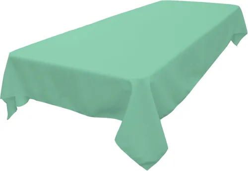 Vista 251 de LA Linen Mantel rectangular lavable de popelín de poliéster, resistente a las manchas y a las arrugas, cubierta de mesa 60x84, mantel de tela