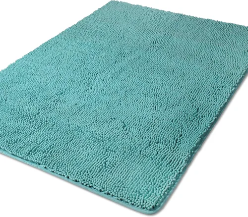 Vista 26 de Yeaban Alfombras pequeñas de baño de felpilla de 12 x 12 pulgadas, absorbentes y lavables, antideslizantes, de felpa y suaves para baño, ducha