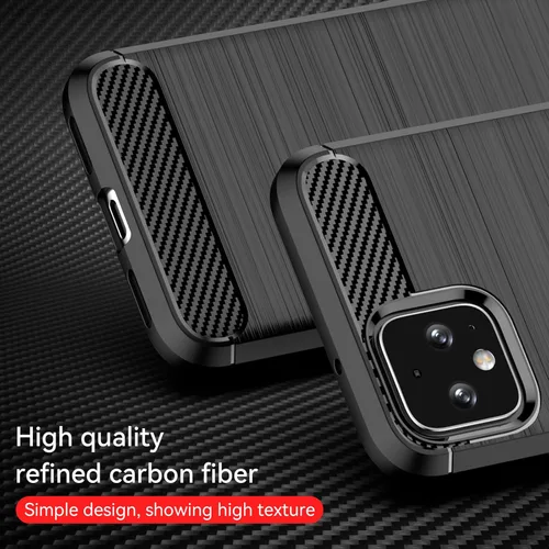 Vista 2 de Funda para Pixel 4 XL Google 4 XL Funda de fibra de carbono TPU suave antideslizante duradera ligera cubierta protectora para Google Pixel 4 XL