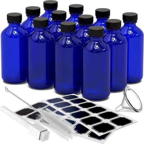 Vista 10 de Nevlers Paquete de 12 botellas de vidrio ámbar Paquete de botellas