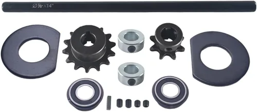 Vista 3 de Eje de gato Go Kart Minibike Kit completo de eje de gato 3/4" X 10" Cadena 40/41/420