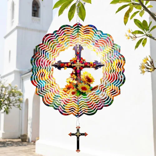 Vista 13 de Molinillos de viento de abeja para patio y jardín, 12 pulgadas de metal grande giratorio de viento colgante para mujeres/hombres, esculturas