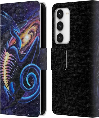 Vista 90 de Head Case Designs Officially Licensed Carla Morrow Galactic Entrancement Dragons Leather Wallet Case Compatible with Samsung Galaxy A07 4G