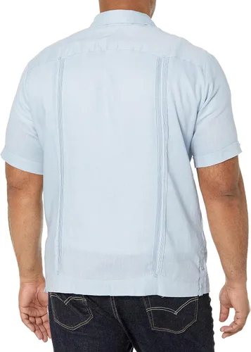 Vista 3 de Cubavera Camisa Guayabera de manga corta con cuatro bolsillos para hombre