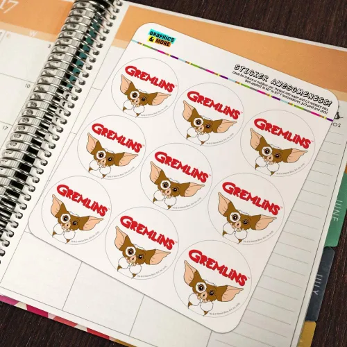 Vista 5 de Gremlins Gizmo Logo Planner Calendario Scrapbooking Craft Pegatinas
