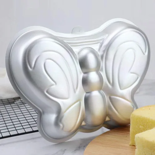 Vista 4 de Decoración de pasteles preferida mariposa en forma de fiesta de cumpleaños, molde de aluminio 3D para decoración de tartas, suministros de cocina