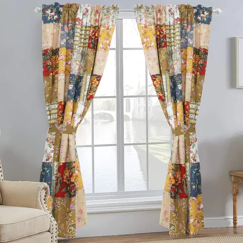 Vista 10 de Cozy Line Home Fashions Juego de ropa de cama reversible con diseño de mosaico real Brody Farmhouse Chocolate Plaid a rayas, colcha colcha