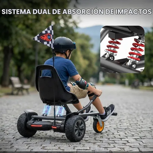 Vista 4 de Awwscooter Hoverboard Go Kart accesorio para niños y adultos no incluido