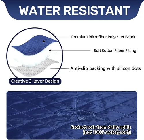 Vista 4 de HDCAXKJ Fundas de sofá modular para perros, 3 piezas resistentes al agua, en forma de L, juego de fundas modulares aptas para mascotas, protector