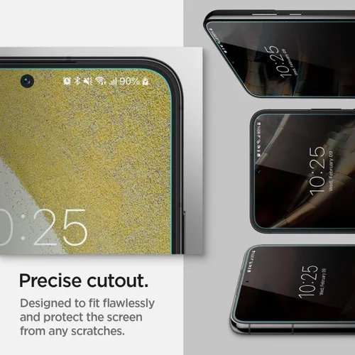 Vista 7 de Spigen Protector de pantalla de vidrio templado [Glas.tR EZ Fit] diseñado para Galaxy S22 [compatible con fundas], paquete de 2 9H Hardness