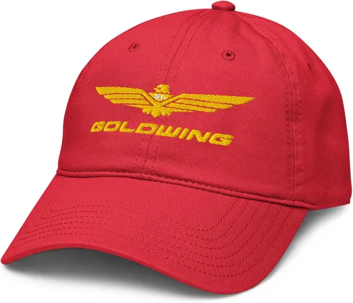 Vista 5 de Honda Gorro de béisbol ajustable con logotipo de Goldwing, Azul marino