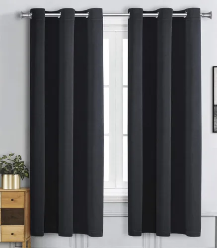 Vista 34 de WPM - Cortinas opacas de triple tejido, para oscurecer la habitación, 2 paneles para sala de estar, color beige, con aislamiento térmico y ojales