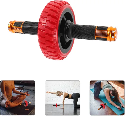 Vista 9 de Luxshiny Ab Roller Wheel with Enhanced Spring Resistance Ergonomic Handles for Core Workouts Abdominal Exercise Equipment Portable Muscle Roller for