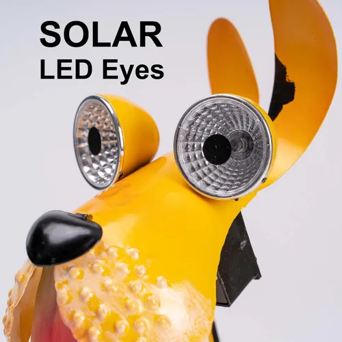 Vista 6 de Estatua solar de 14 pulgadas con luces solares de metal para exteriores, divertido soporte de planta de bicicleta para decoración de jardín, patio