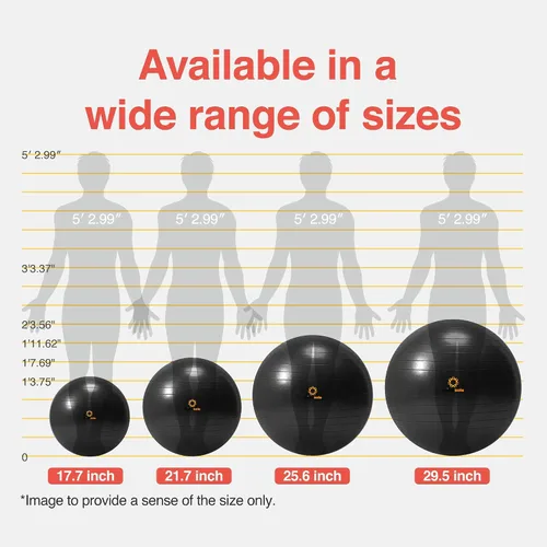 Vista 2 de Primasole Pelota de ejercicio para equilibrio, estabilidad, fitness, entrenamiento, yoga, pilates en casa, oficina y gimnasio, pelota de parto