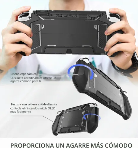 Vista 7 de Mumba Funda acoplable para Nintendo Switch OLED 2021, Blade Series TPU Grip Funda protectora Accesorios compatibles con controlador Joy-Con de 7