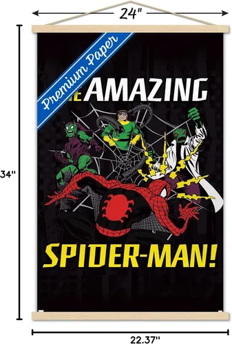 Vista 7 de Trends International Marvel Comics Spider-Man - Póster de pared con marco magnético