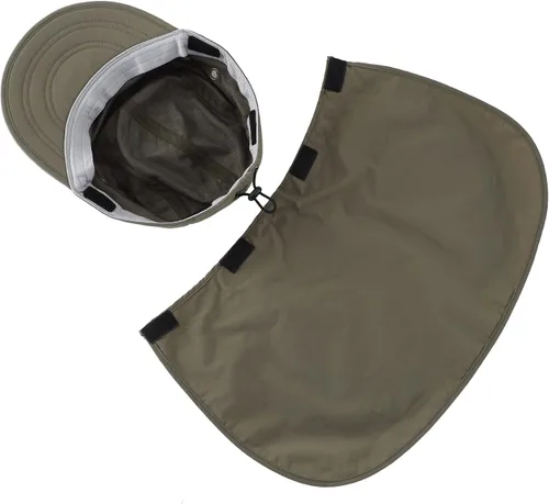 Vista 5 de Connectyle Gorra de protección solar UV para hombre, gorra de senderismo con solapa para el cuello, sombrero de pesca