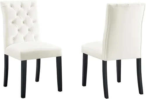 Vista 9 de Modway Duchess Performance Velvet - Juego de 2 sillas de comedor, color coñac