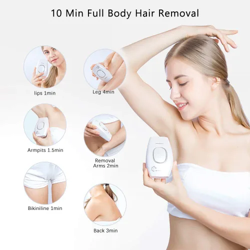 Vista 3 de [Aprobado por la FDA] Eliminación de vello IPL Aimanfun en casa depilación láser para mujeres y hombres, dispositivo removedor permanente sin dolor