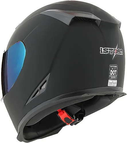 Vista 8 de 1Storm Casco integral para motocicleta Skull HJK311 + un escudo extra transparente + una película antivaho