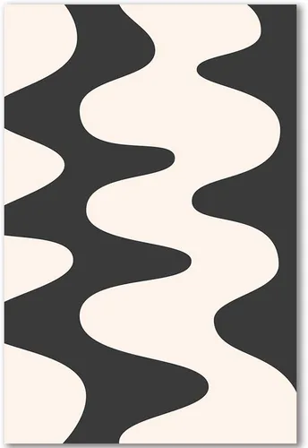 Vista 11 de Arte de pared retro hipster – Arte extraño en blanco y negro de los años 70 con ojos femeninos y labios – Impresión abstracta preppy – Decoración