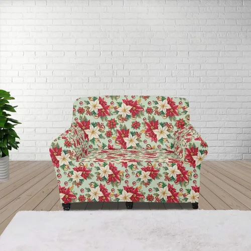 Vista 28 de Boatee Fundas de sofá de 1 pieza con diseño de copo de nieve azul, fundas elásticas para sofá, 1 cojín, protección de muebles, decoración para sala