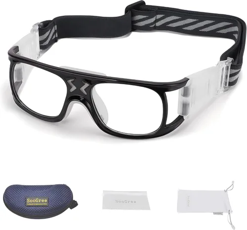 Vista 15 de SooGree Gafas deportivas de racquetbol, baloncesto, fútbol, fútbol, gafas protectoras, lentes de seguridad, lentes reemplazables